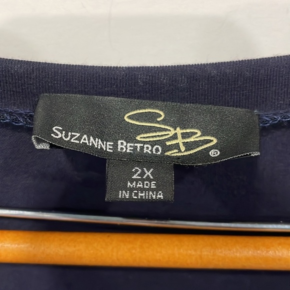 Suzanne Betro Color Block Mixed Media A-Line Jersey Knit Maxi Dress Women’s 2X‎ - Picture 6 of 8